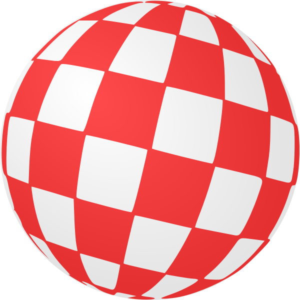 Checkered ball vector image