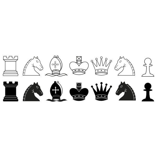 Chess pieces vector