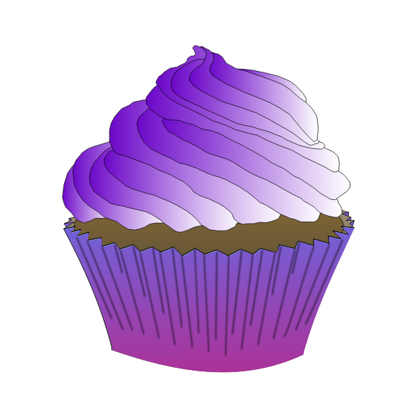 Download Chocolate Purple Cupcake | Free SVG