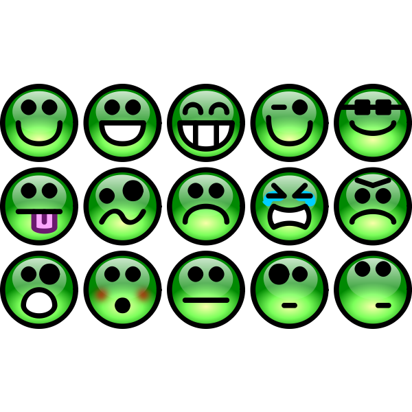 Glossy emoji set | Free SVG