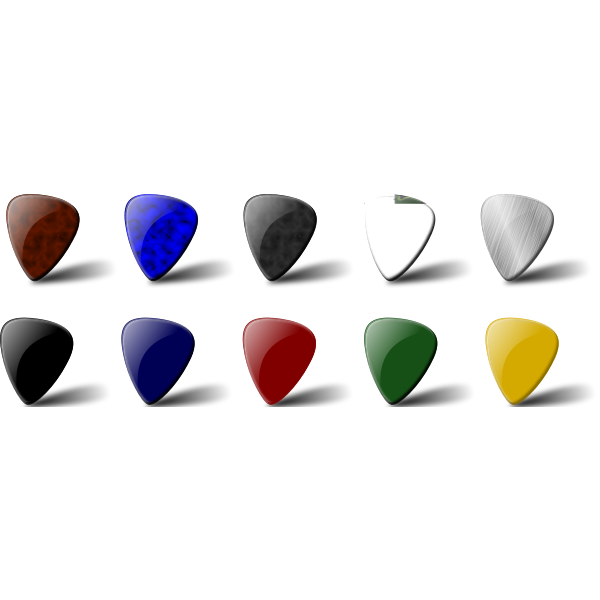 Guitar Pick Set Vector Clip Art Free Svg