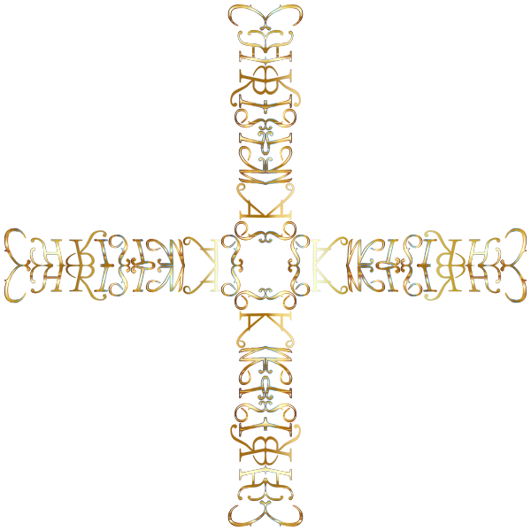 Christmas cross made of gold | Free SVG