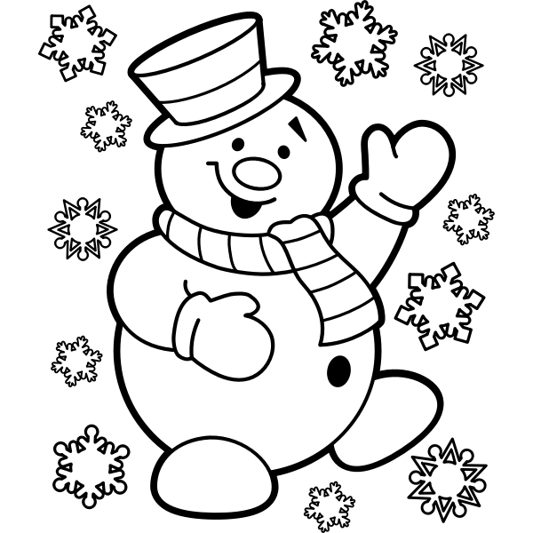 Christmas Snowman vector | Free SVG