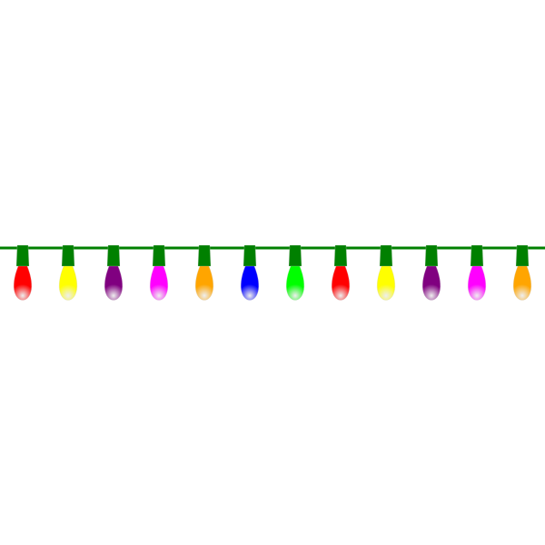 Vector image of colorful Christmas lights