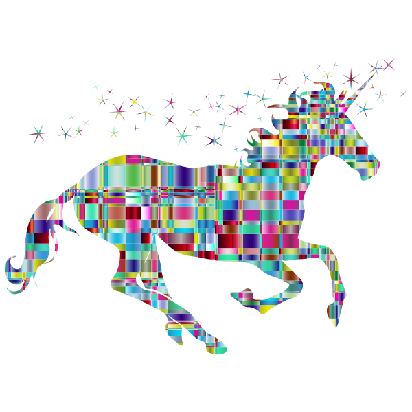 Chromatic Checkered Crystalline Magical Unicorn