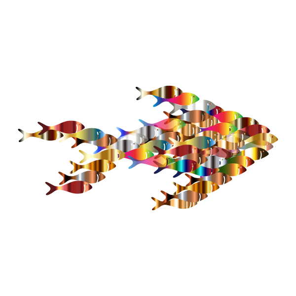Chromatic Colorful Fish Fractal