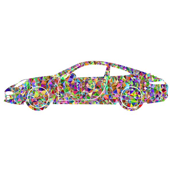 Car silhouette colorful pattern