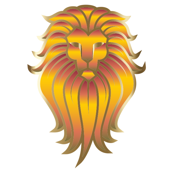 Chromatic Lion Face Tattoo 3 No Background | Free SVG