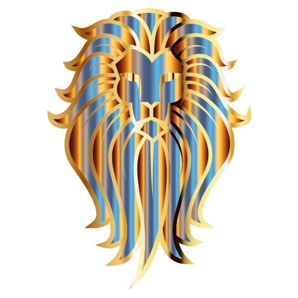 Chromatic Lion Face Tattoo No Background