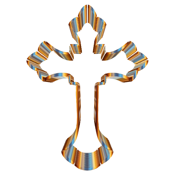 Chromatic Ornate Cross No Background | Free SVG