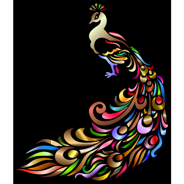 Chromatic Peacock | Free SVG
