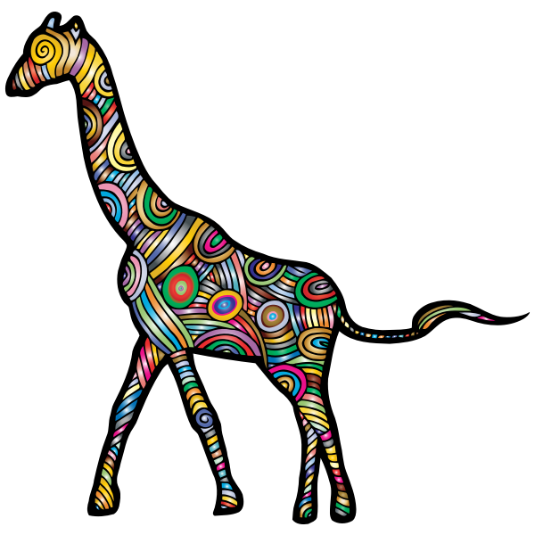 Download Chromatic Stylized Giraffe | Free SVG