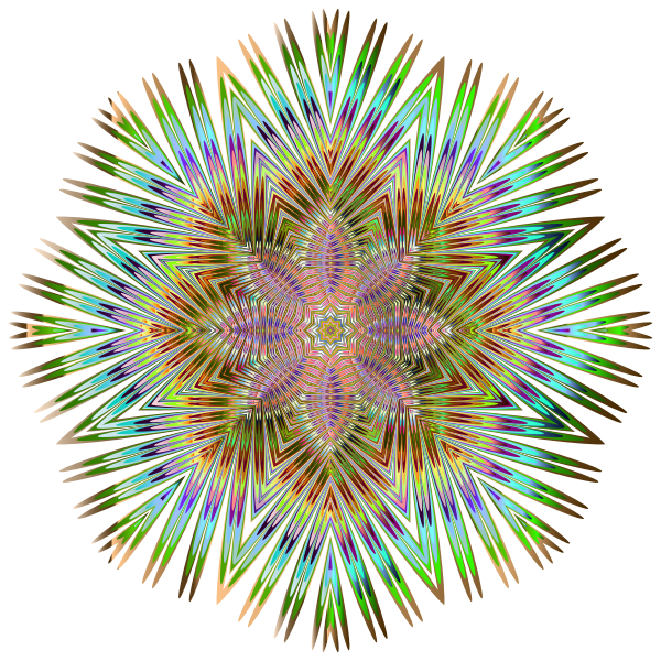 Chromatic Symmetric Mandala No Background | Free SVG