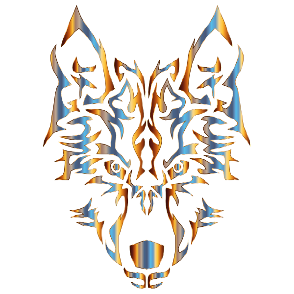Chromatic Symmetric Tribal Wolf 2 No Background