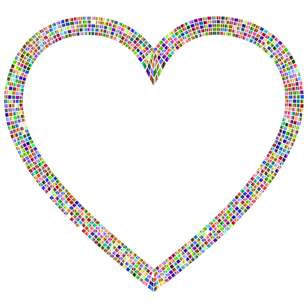 Chromatic Tiles Heart