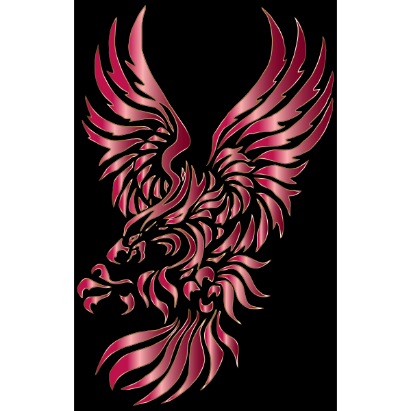 Download Tribal Eagle Silhouette With Texture Free Svg