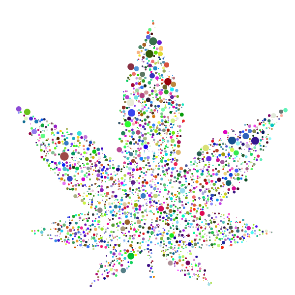 Circular Marijuana Leaf II Prismatic