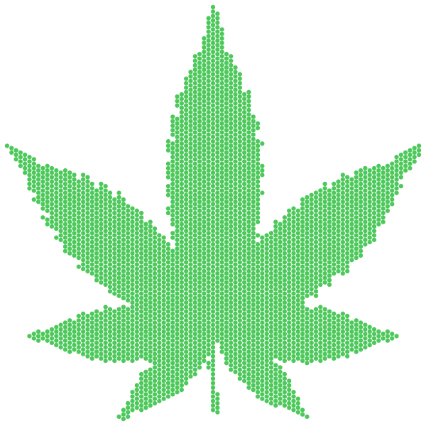 Circular Marijuana Leaf