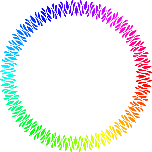 Circular Frame Rainbow Color