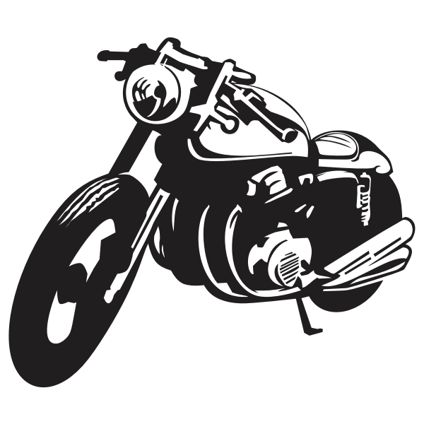 Classic Motorcycle Silhouette Free Svg