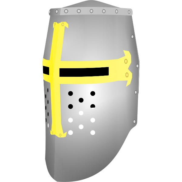 Crusader great helmet vector illustration Free SVG