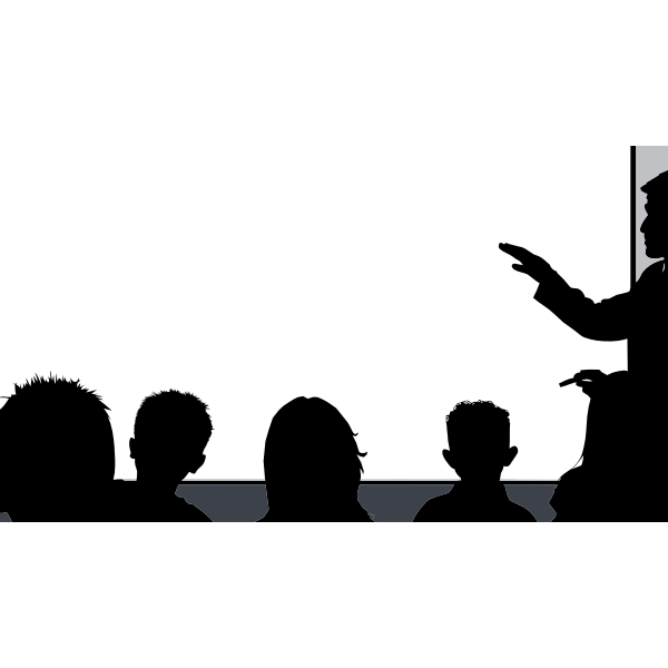 Classroom silhouette image