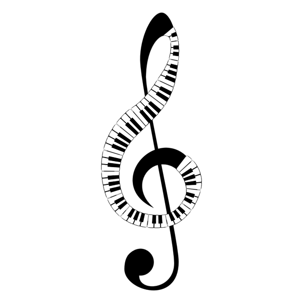 Clef with keyboards | Free SVG