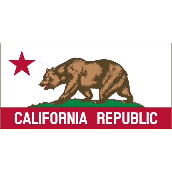 Clipart California Banner 2 Thin Border