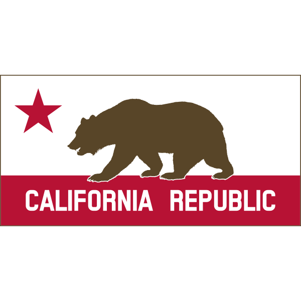 Clipart California Banner A Solid Thin Border
