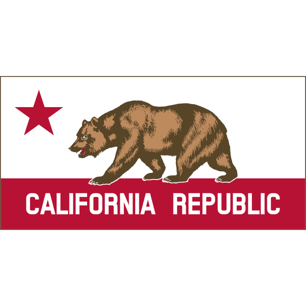 Clipart California Banner Thin Border