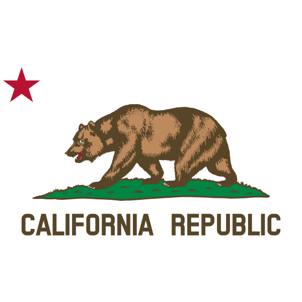 Clipart Flag of California Star Bear Plot Title