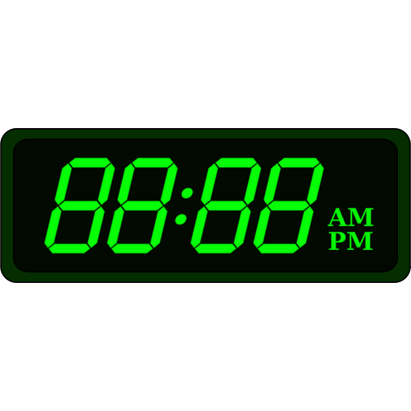 Digital clock display vector image