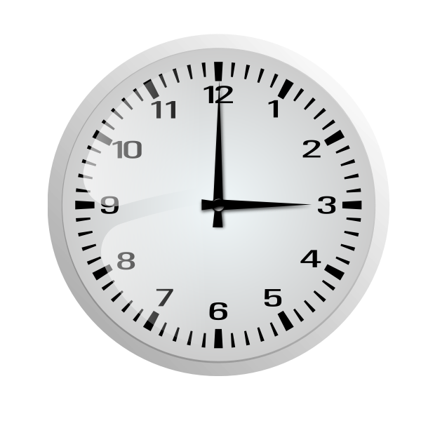 Clock without frame vector drawing