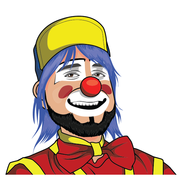 Clown drawing image