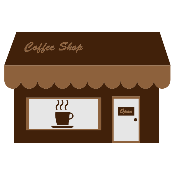 Coffee shop storefront vector image