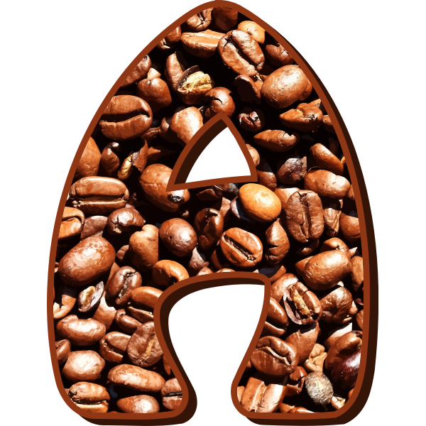 Download Coffee Beans In Letter A Free Svg