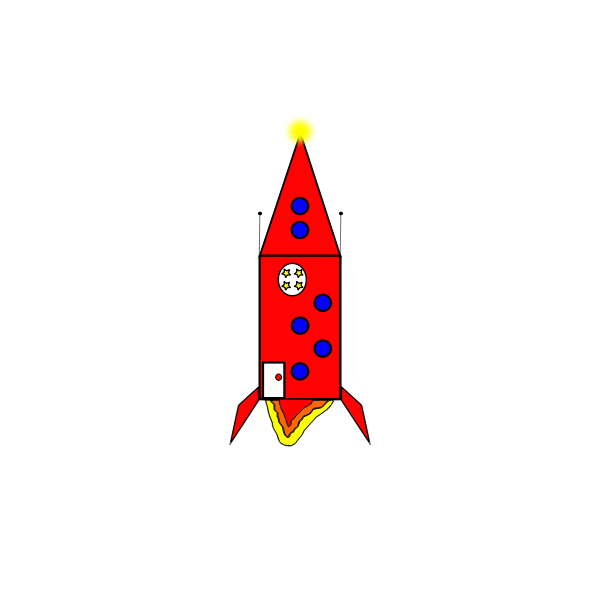 Comic rocket image