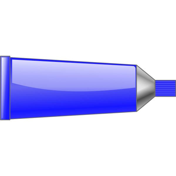 Vector illustration of blue colour tube