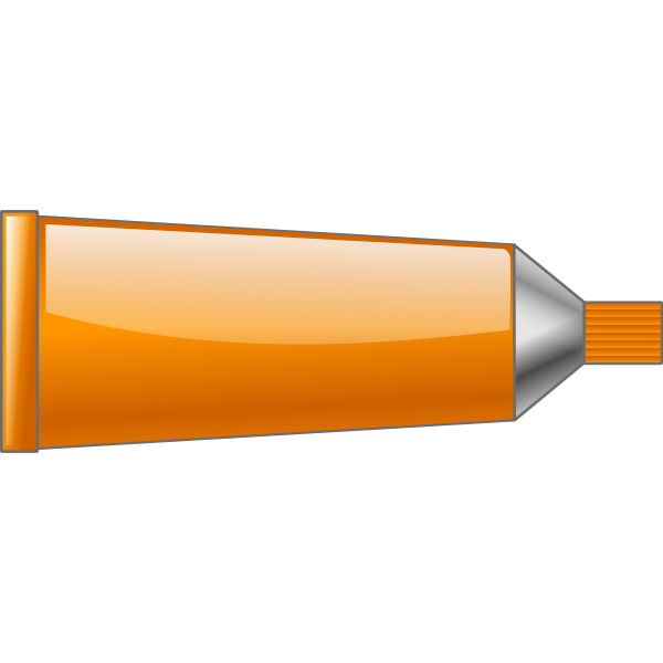 Vector drawing of orange colour tube
