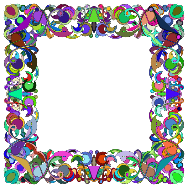 Colorful Abstract Frame | Free SVG