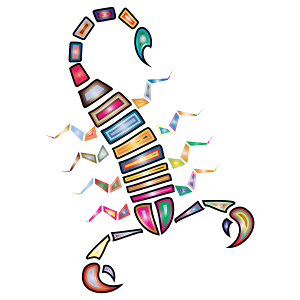 Colorful Abstract Tribal Scorpion