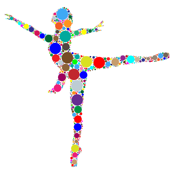 Colorful Ballet Dancer Circles