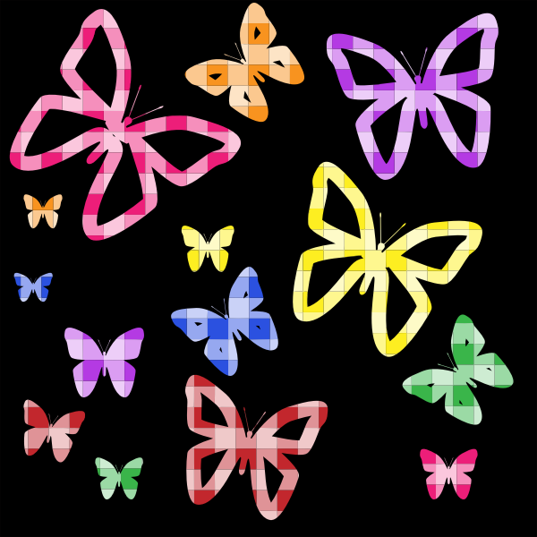 Colorful Butterflies Wallpaper | Free SVG