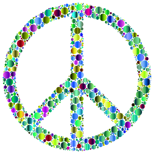 Colorful Circles Peace Sign 14