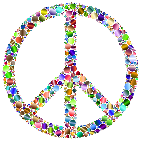 Colorful Circles Peace Sign 15