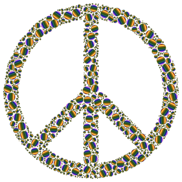 Colorful Circles Peace Sign 17 Without Background