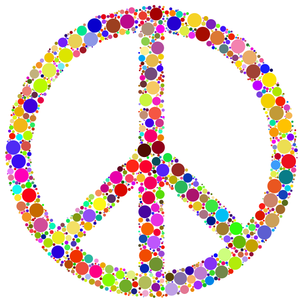 Colorful Circles Peace Sign 2