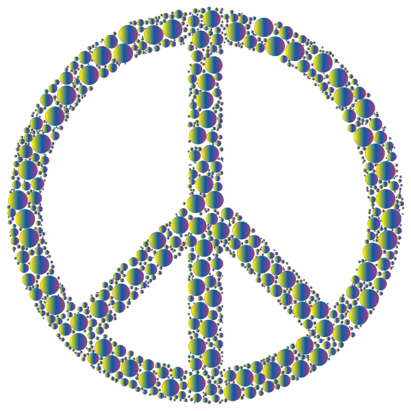 Colorful Circles Peace Sign 23 Without Background