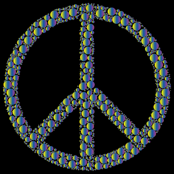 Colorful Circles Peace Sign 23