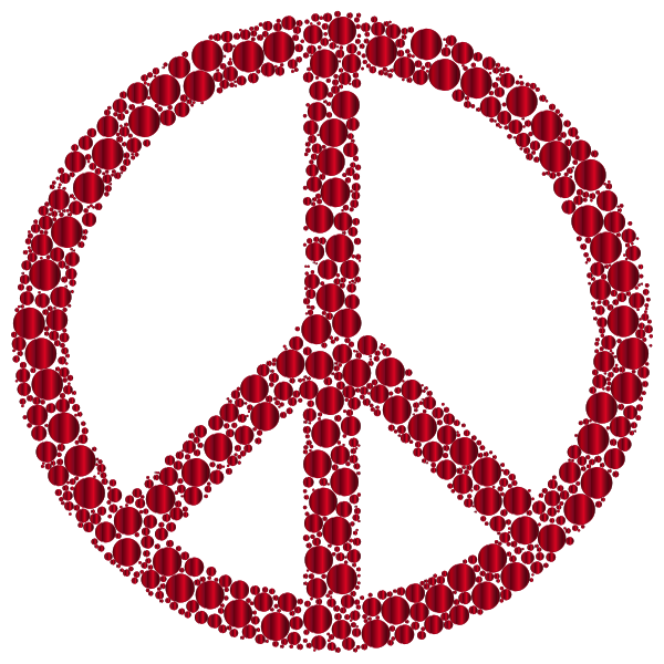 Colorful Circles Peace Sign 25 Without Background